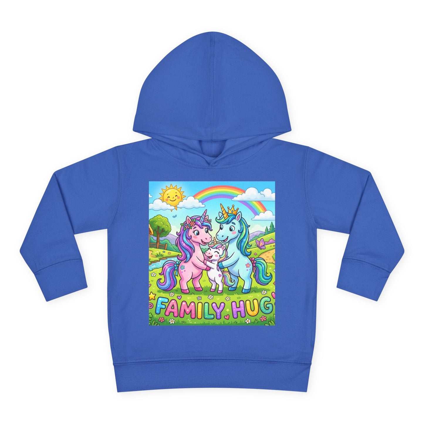 Family Hug Unicorn Toddler Pullover Fleece Hoodie