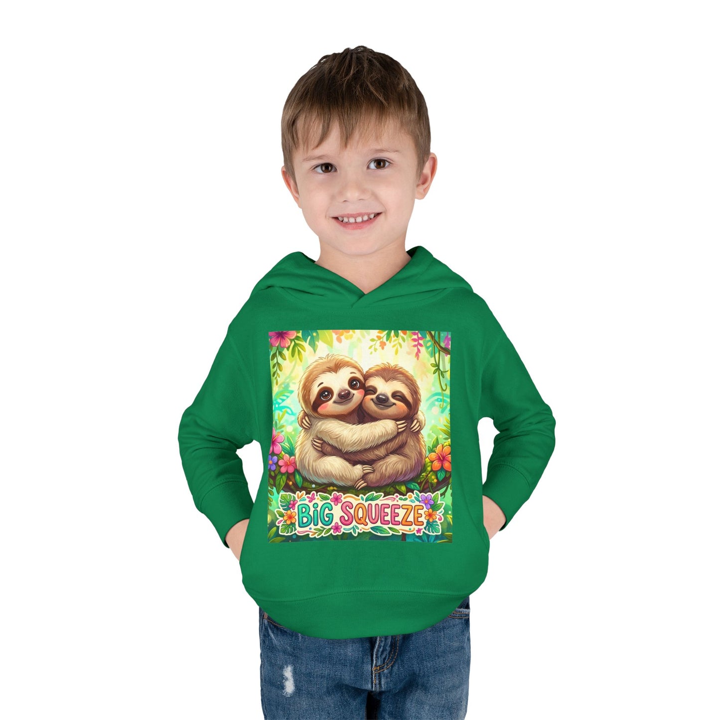 Big Squeeze Sloth Toddler Pullover Fleece Hoodie