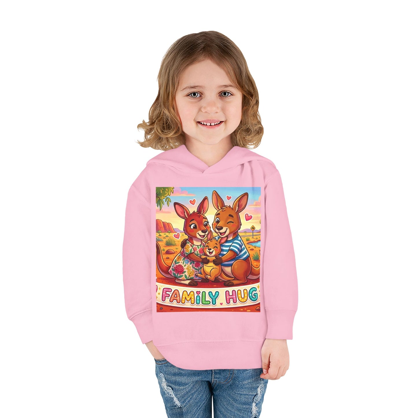 Family Hug Kangaroo Toddler Pullover Fleece Hoodie