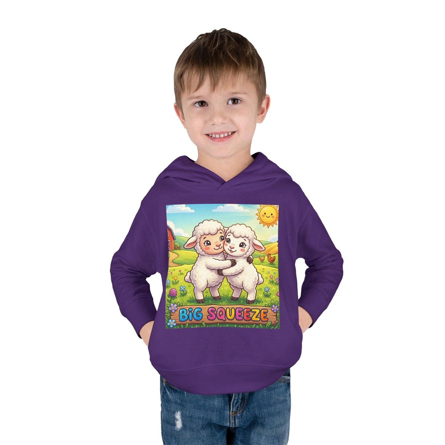 Big Squeeze Lamb Toddler Pullover Fleece Hoodie
