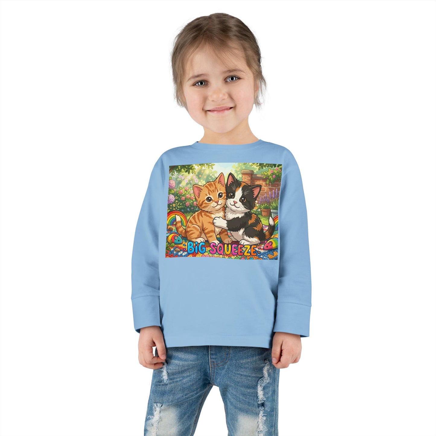 Big Squeeze Kitten Toddler Long Sleeve Tee