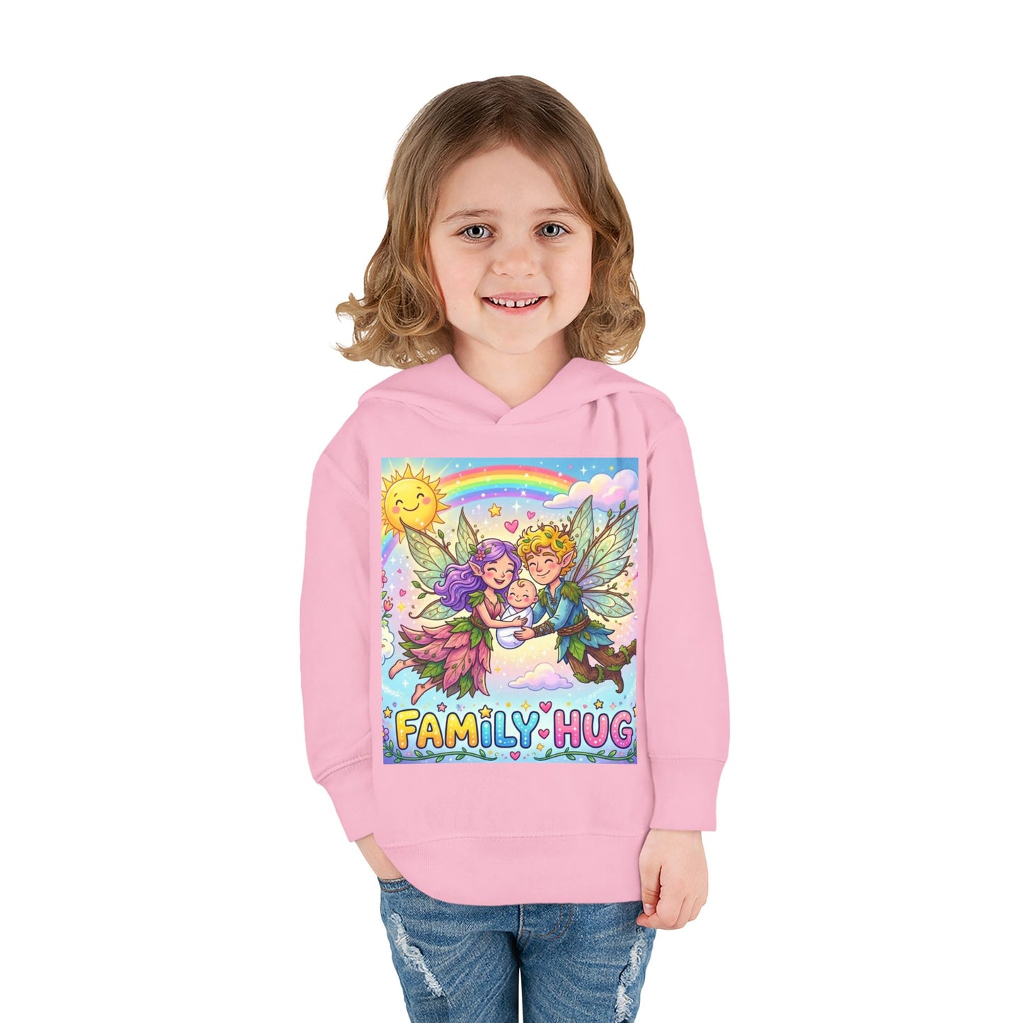 Family Hug Fairy Toddler Pullover Fleece Hoodie