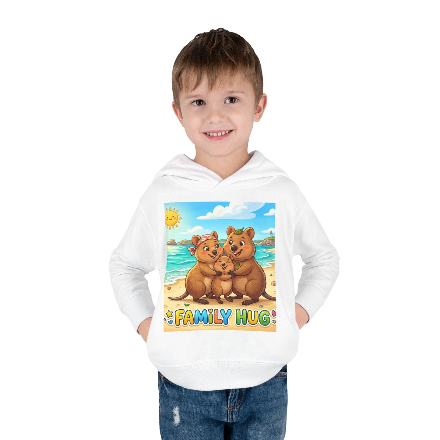 Family Hug Quokka Toddler Pullover Fleece Hoodie
