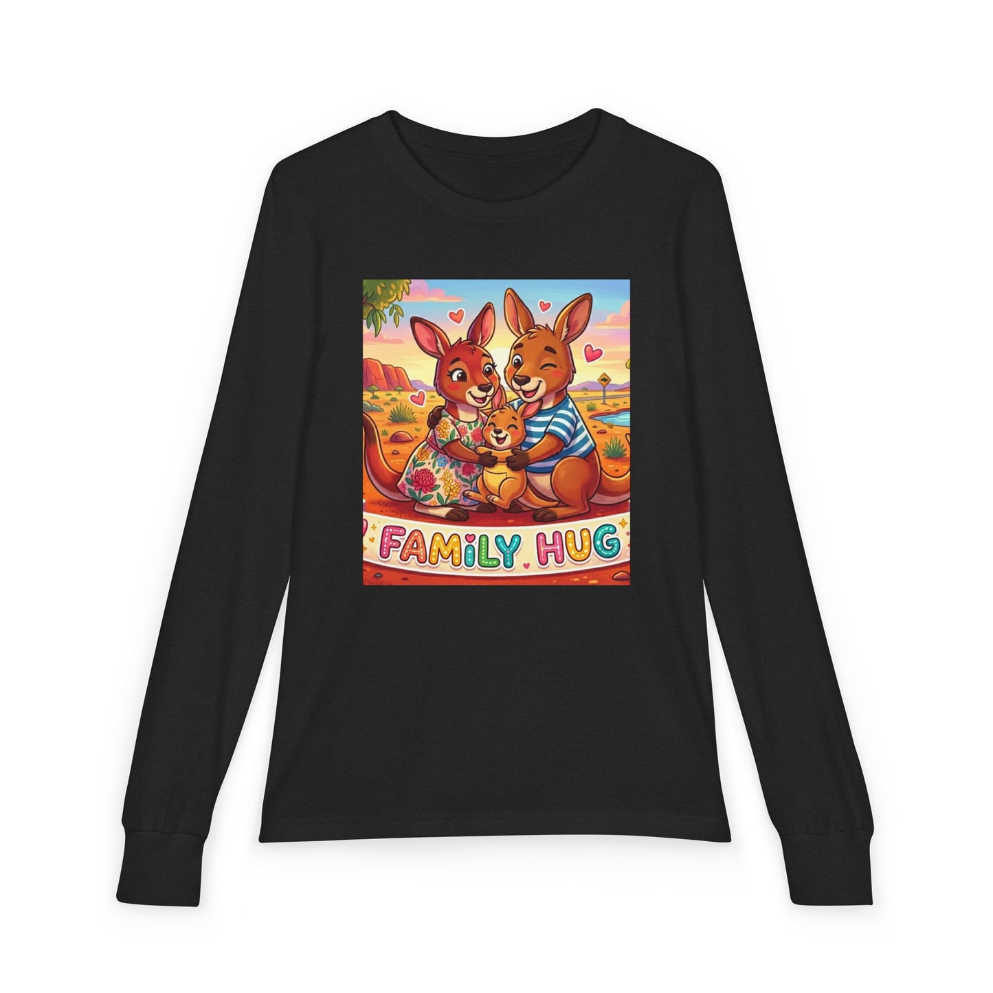 Family Hug Kangaroo Youth Jersey Long Sleeve Tee
