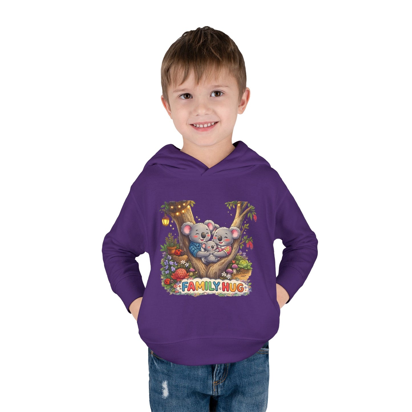 Family Hug Koala Toddler Pullover Fleece Hoodie