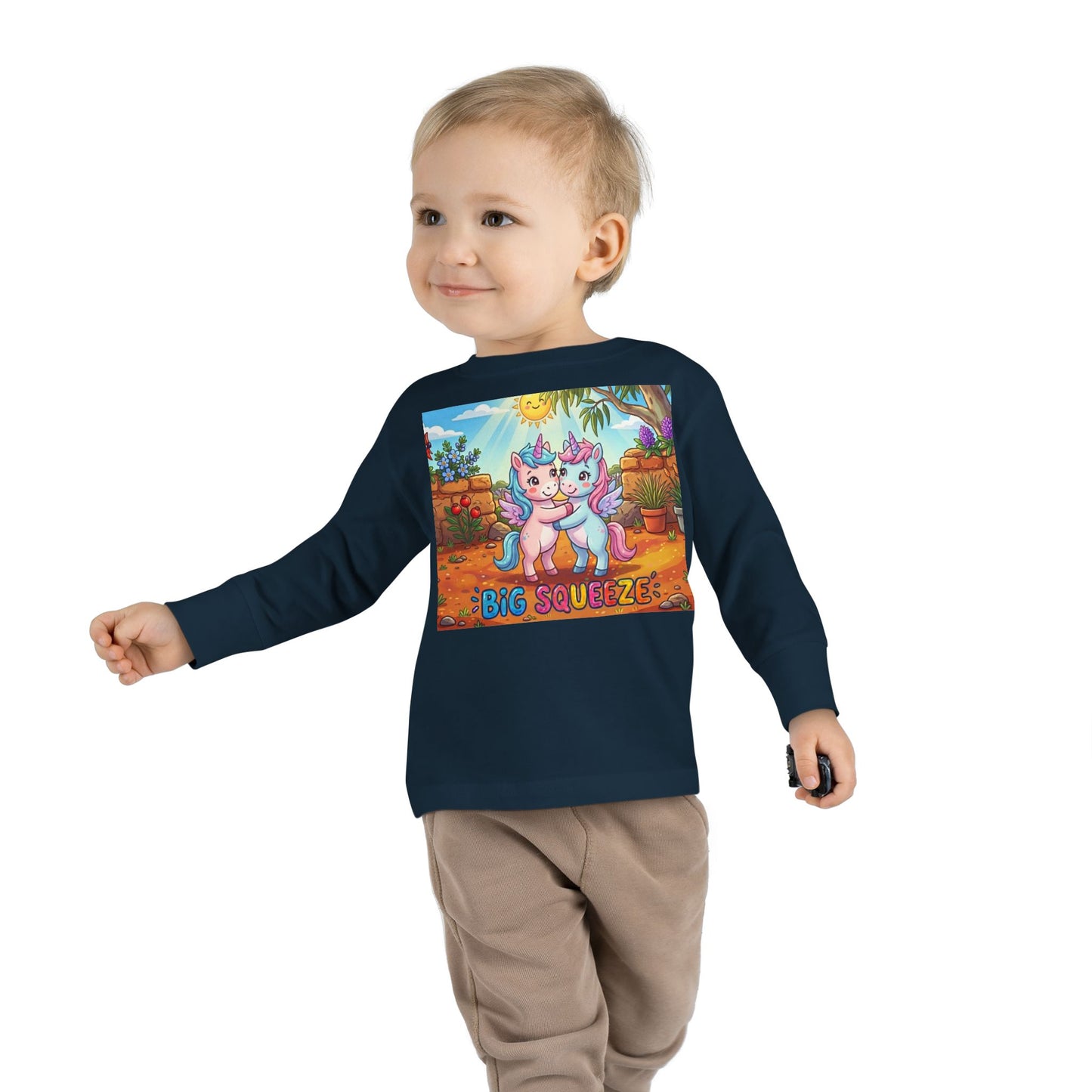 Big Squeeze Unicorn Toddler Long Sleeve Tee
