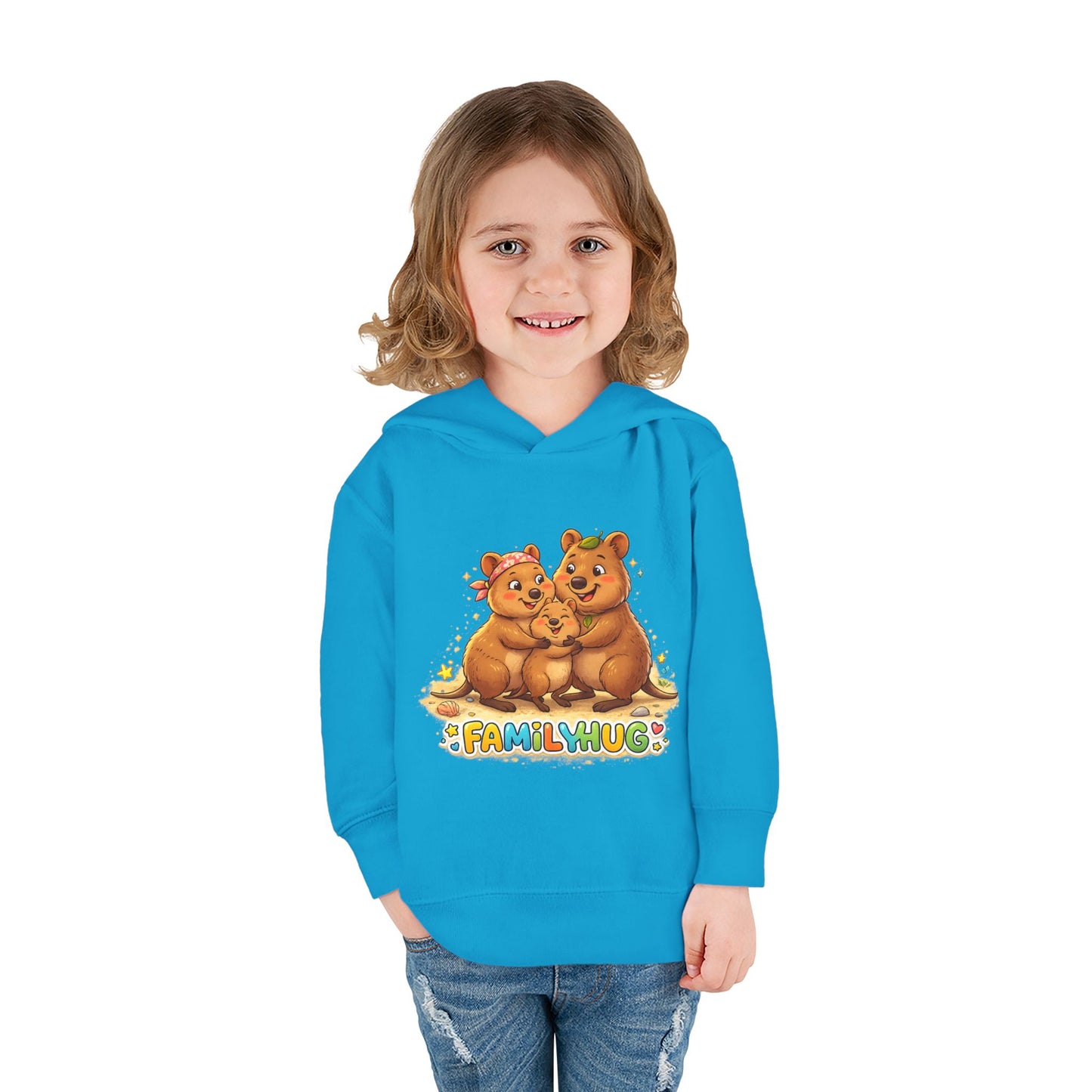Family Hug Quokka Toddler Pullover Fleece Hoodie