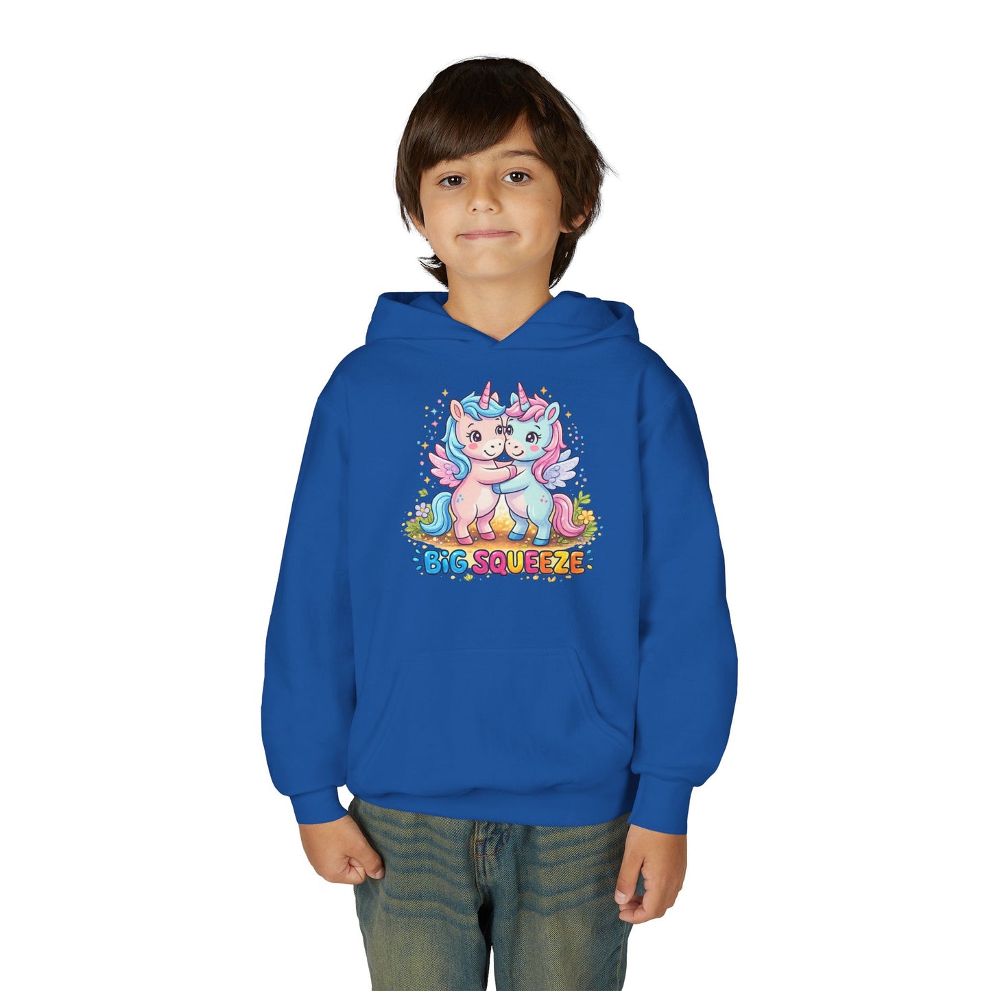 Big Squeeze Unicorn Youth Heavy Blend Hooded Sweatshirt