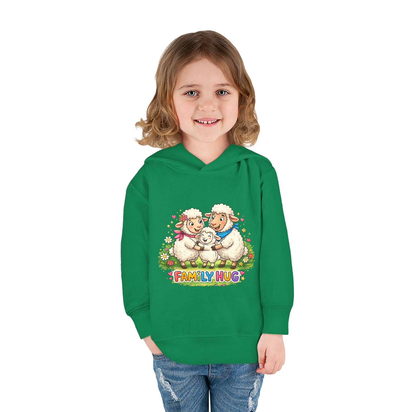 Family Hug Lamb Toddler Pullover Fleece Hoodie