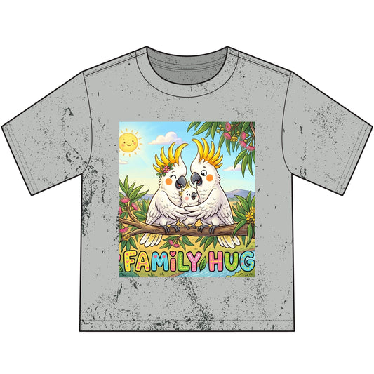Family Hug Cockatoo Heavyweight Color Blast Youth T-Shirt