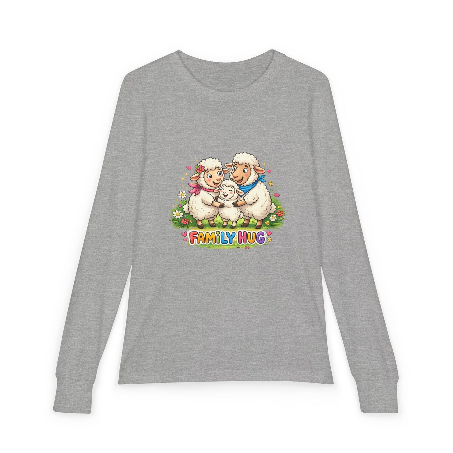 Family Hug Lamb Youth Jersey Long Sleeve Tee