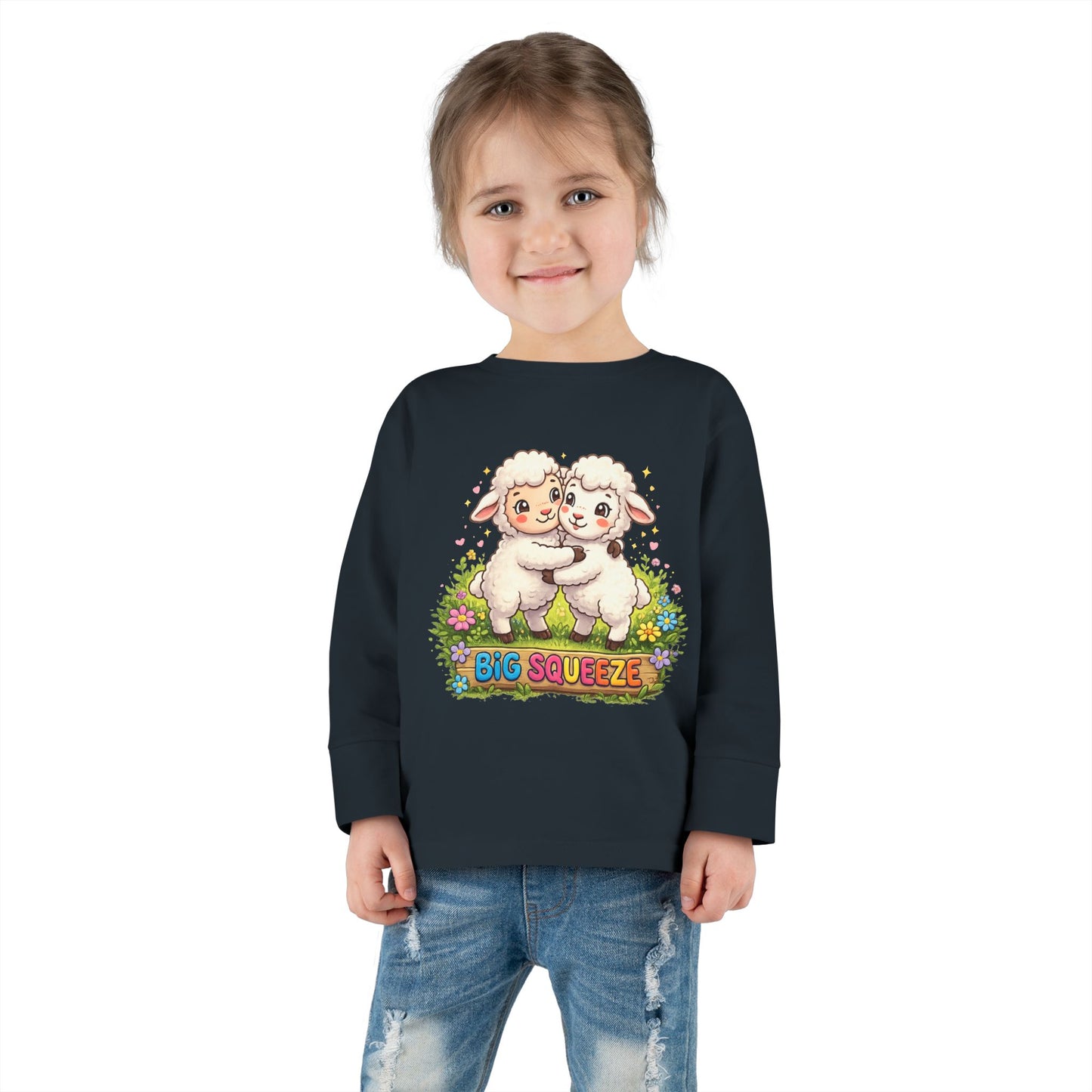 Big Squeeze Lamb Toddler Long Sleeve Tee