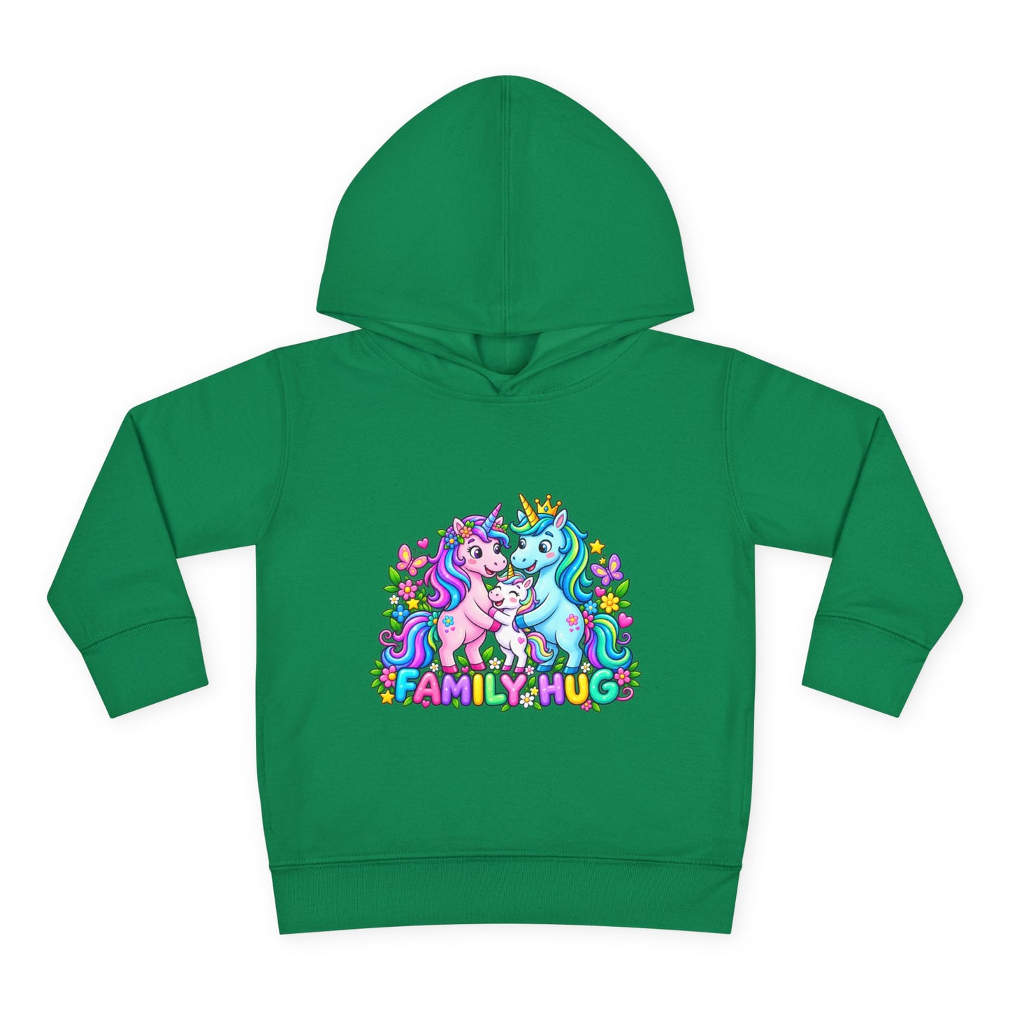 Family Hug Unicorn Toddler Pullover Fleece Hoodie