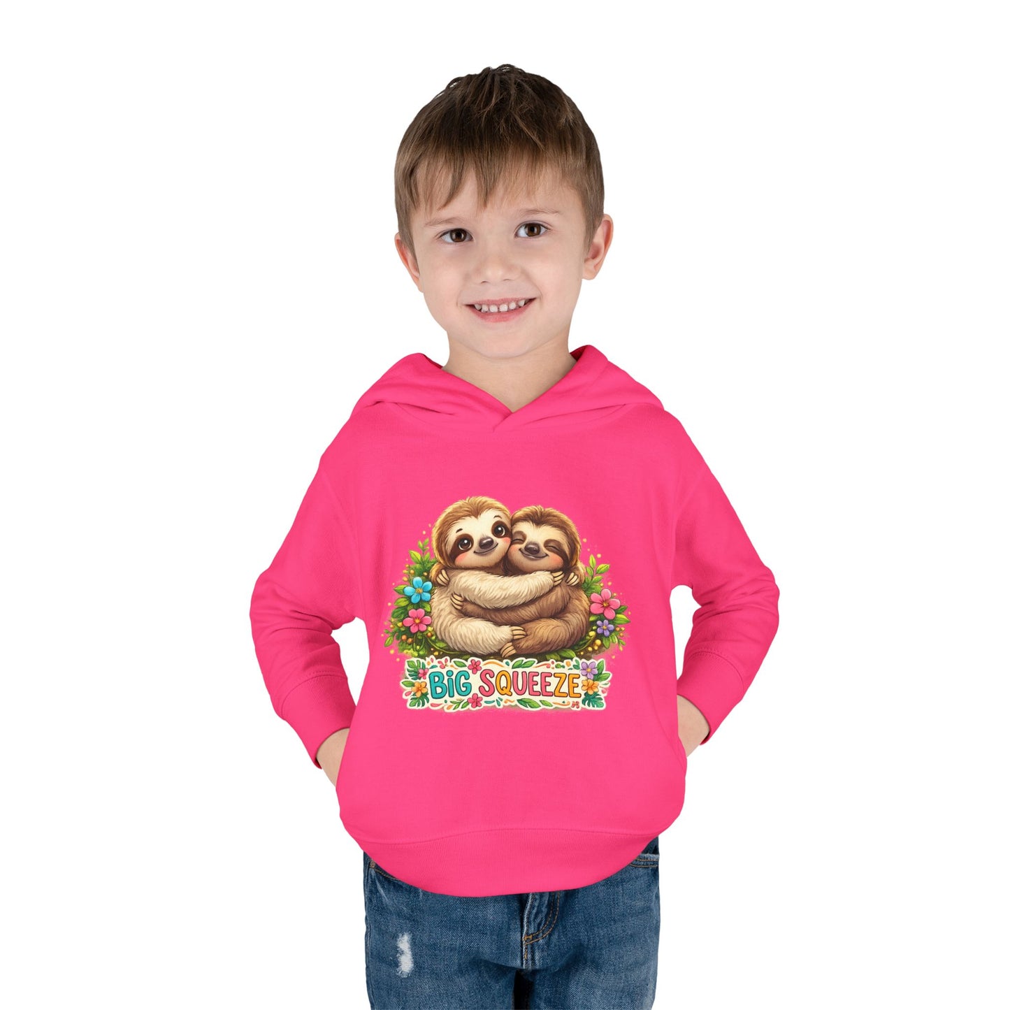 Big Squeeze Sloth Toddler Pullover Fleece Hoodie