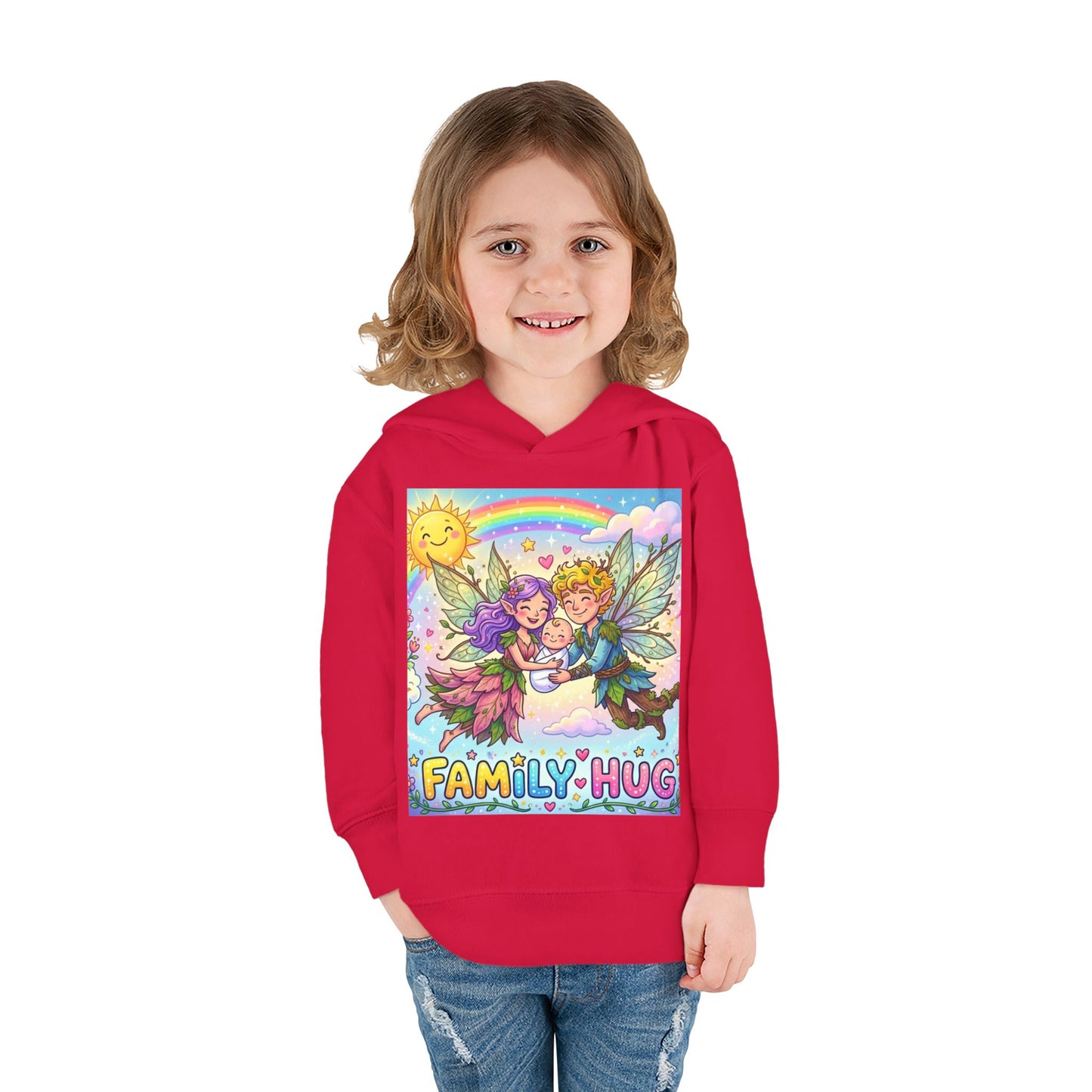 Family Hug Fairy Toddler Pullover Fleece Hoodie