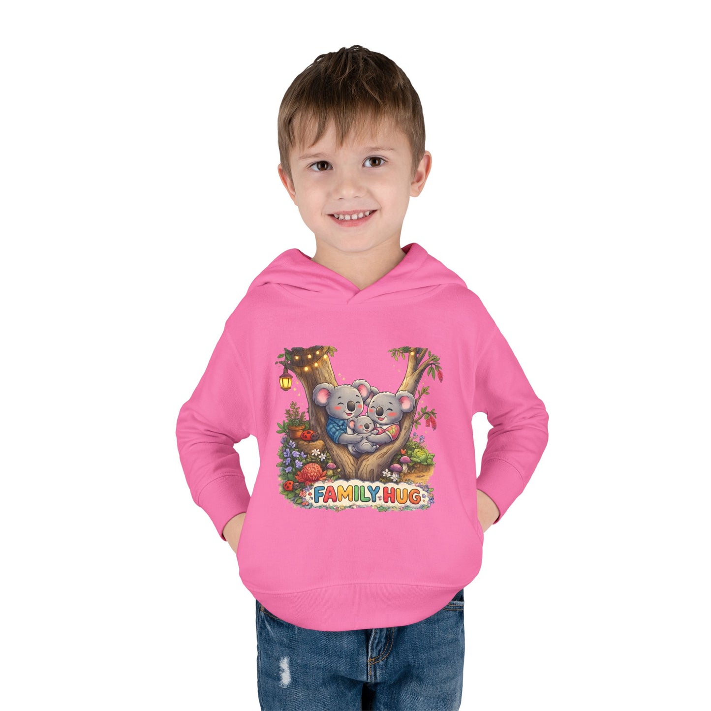 Family Hug Koala Toddler Pullover Fleece Hoodie