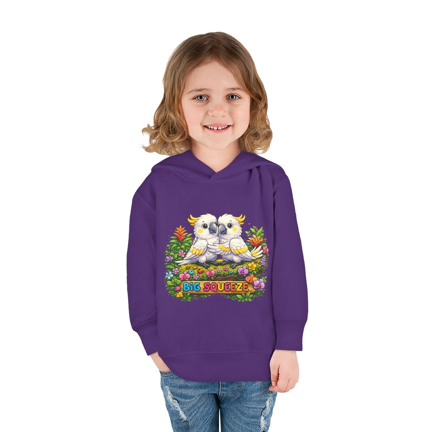 Big Squeeze Cockatoo Toddler Pullover Fleece Hoodie