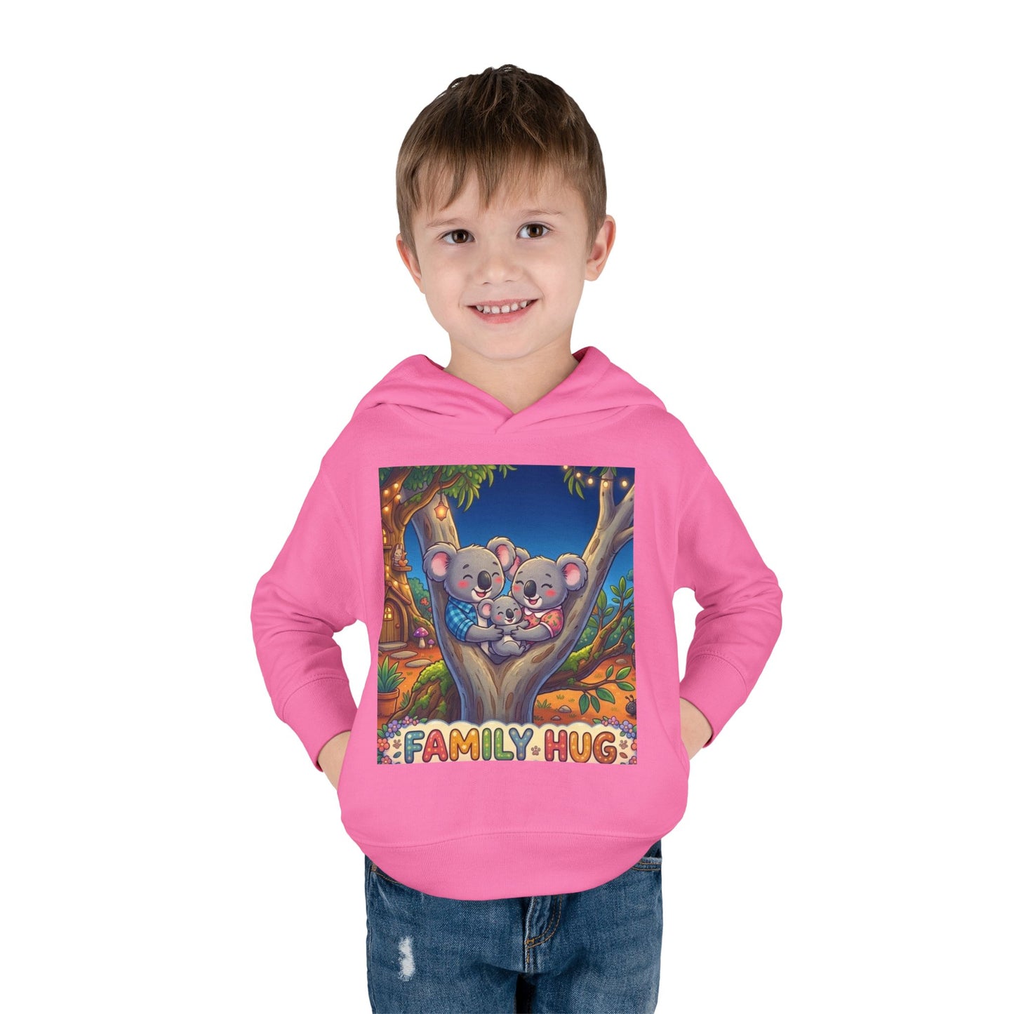 Family Hug Koala Toddler Pullover Fleece Hoodie
