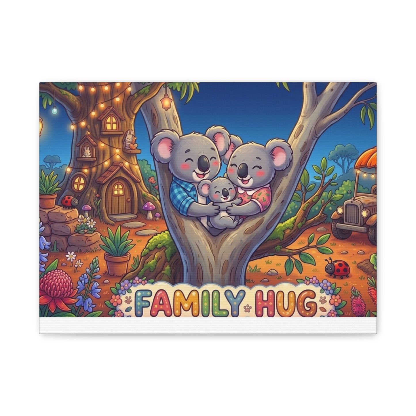 Family Hug Koala Classic Canvas