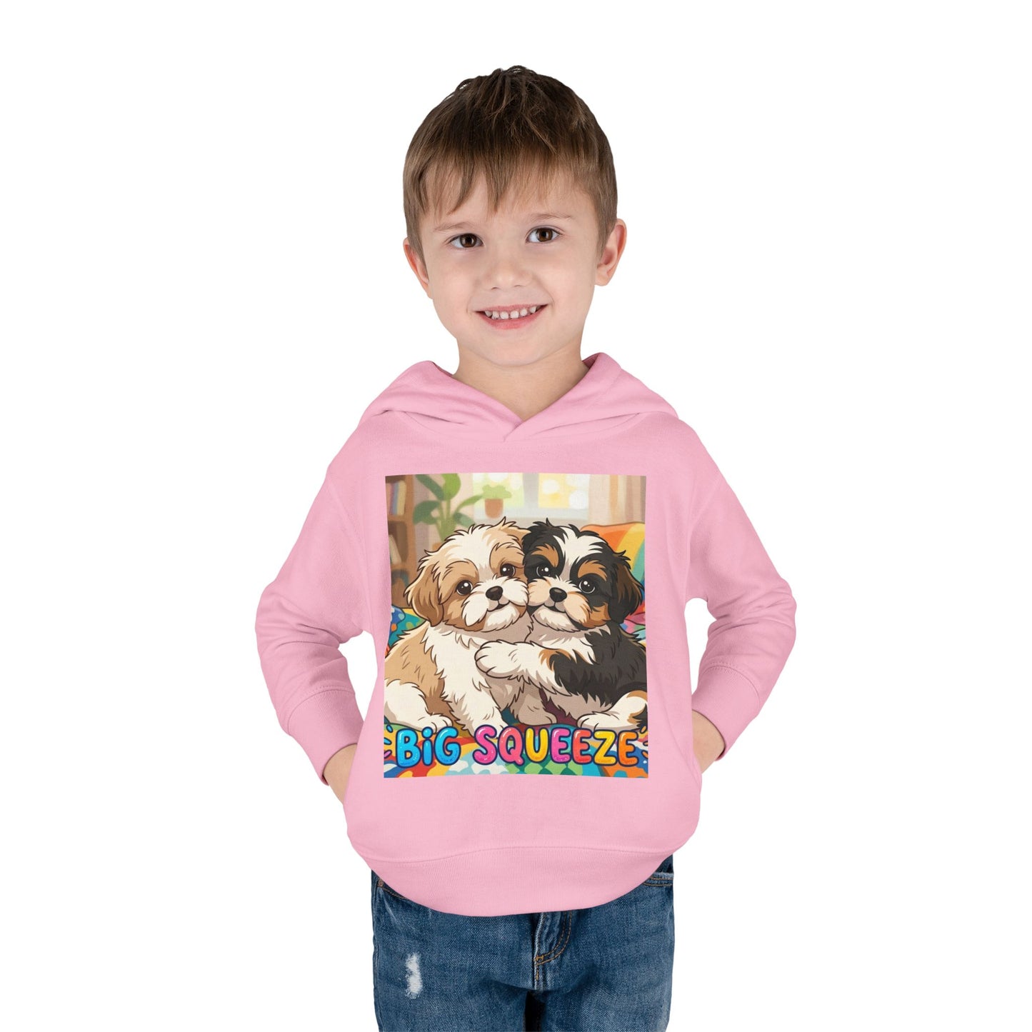 Big Squeeze Shih Tzu Toddler Pullover Fleece Hoodie