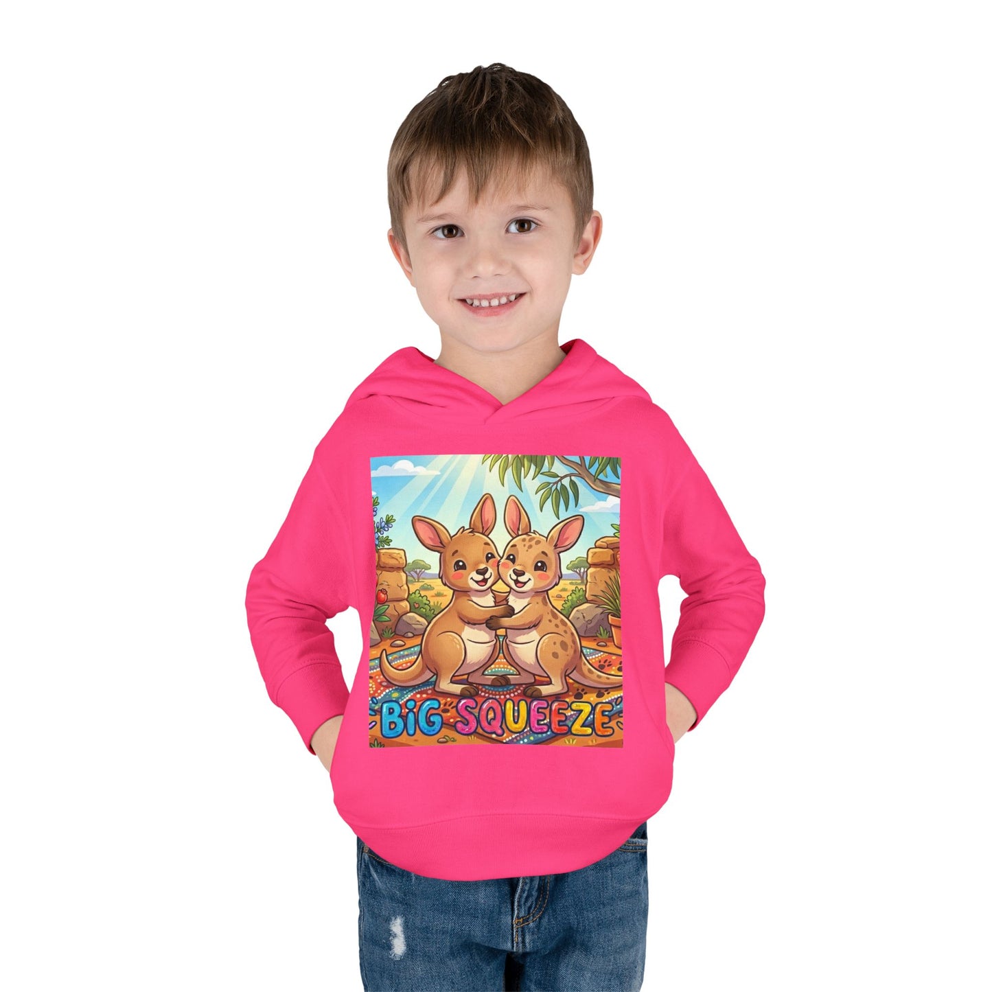Big Squeeze Kangaroo Toddler Pullover Fleece Hoodie