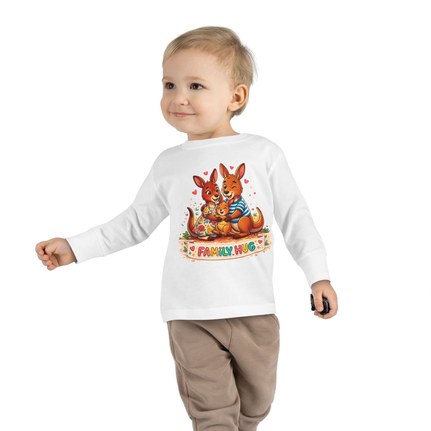 Family Hug Kangaroo Toddler Long Sleeve Tee