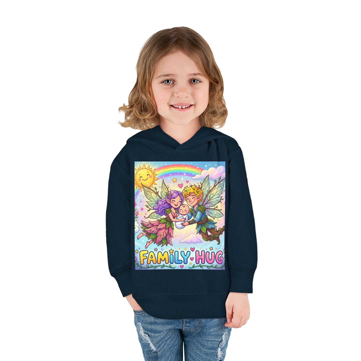 Family Hug Fairy Toddler Pullover Fleece Hoodie