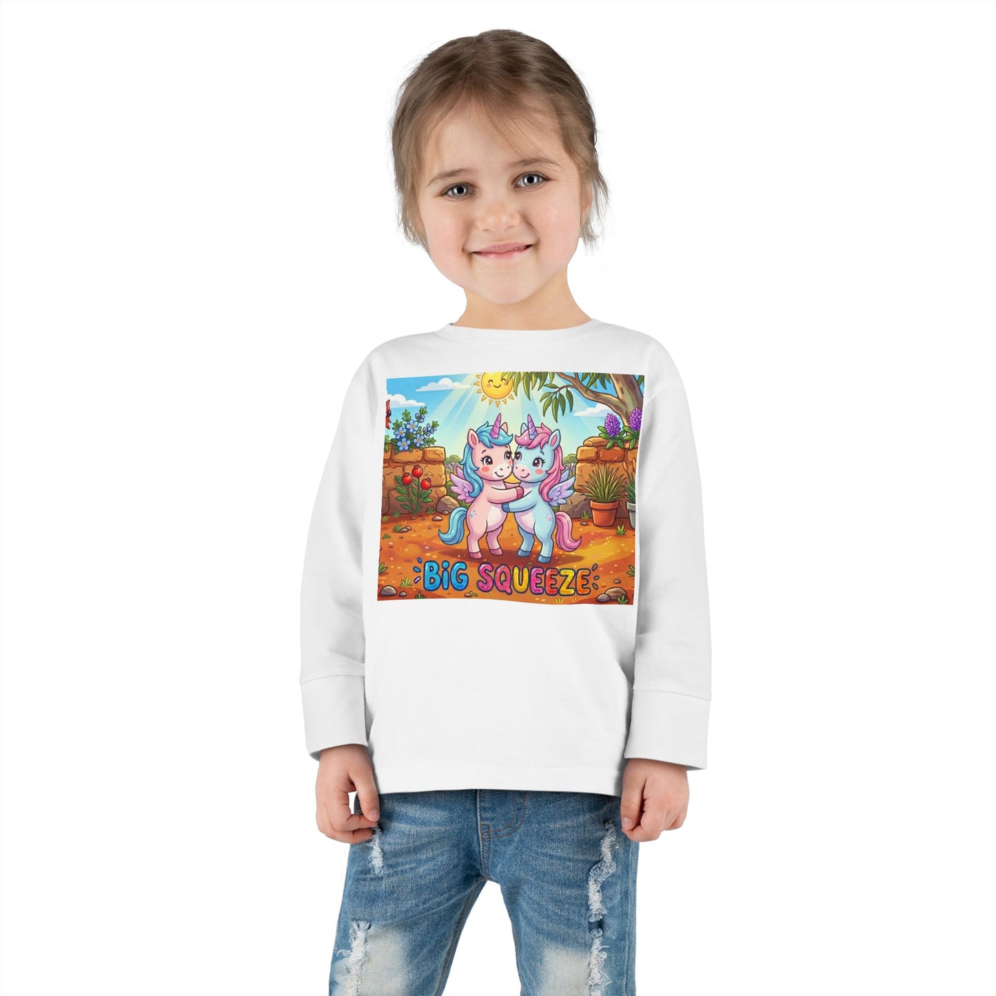 Big Squeeze Unicorn Toddler Long Sleeve Tee