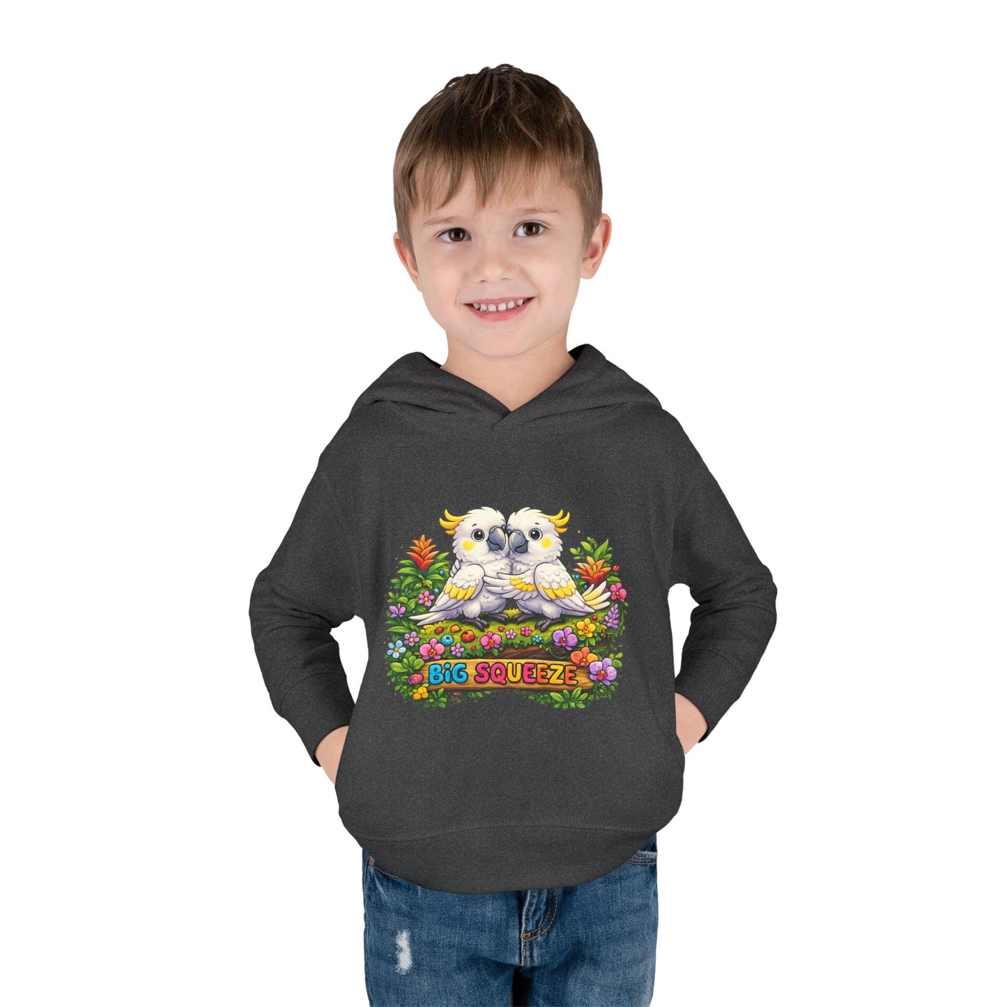 Big Squeeze Cockatoo Toddler Pullover Fleece Hoodie