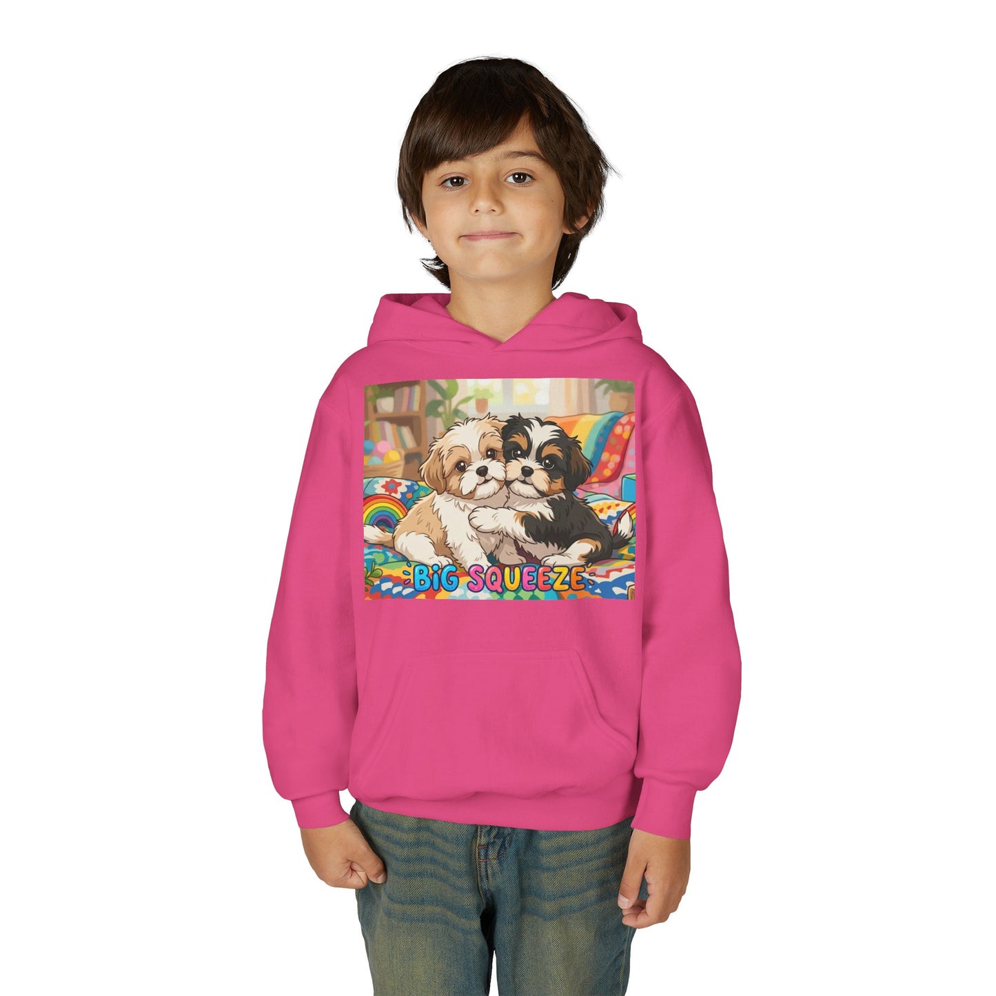 Big Squeeze Shih Tzu Youth Heavy Blend Hooded Sweatshirt