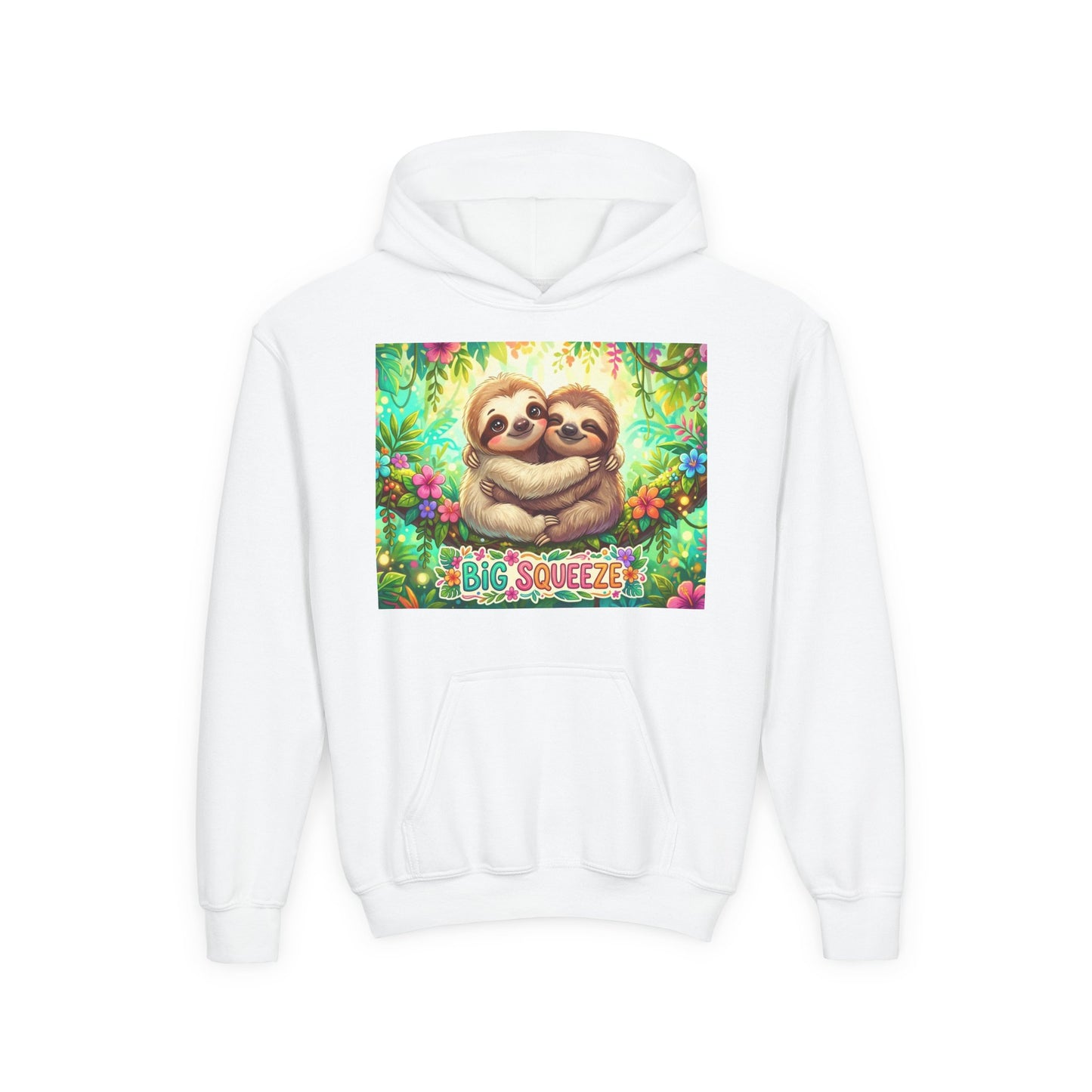 Big Squeeze Sloth Youth Heavy Blend Hooded Sweatshirt