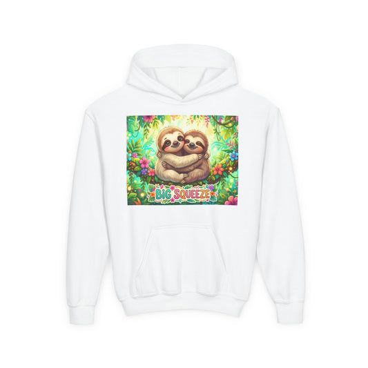 Big Squeeze Sloth Youth Heavy Blend Hooded Sweatshirt