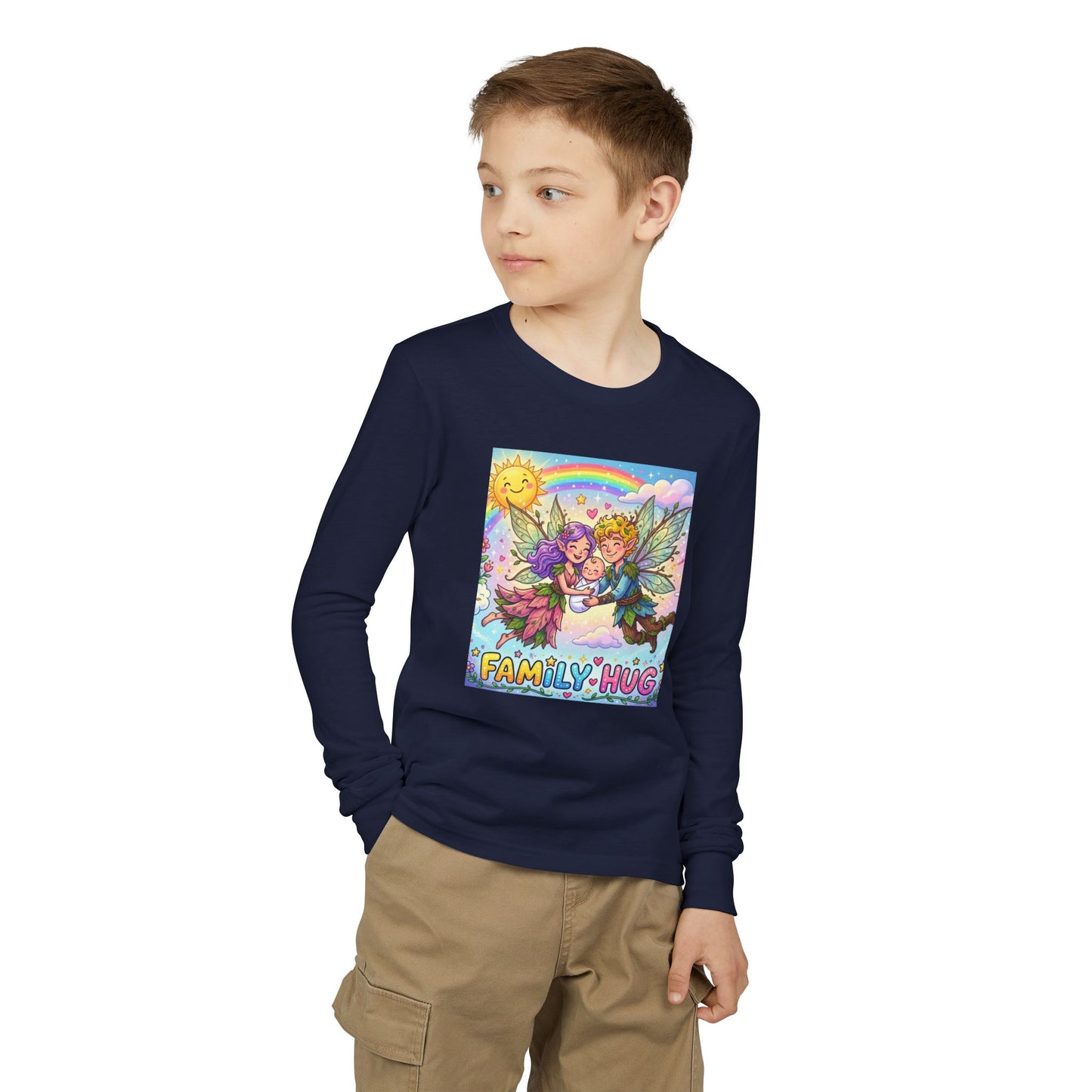 Family Hug Fairy Youth Jersey Long Sleeve Tee