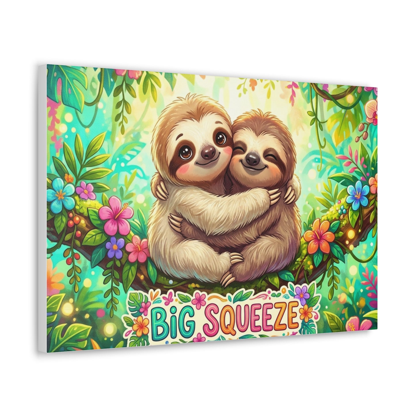 Big Squeeze Sloth Classic Canvas