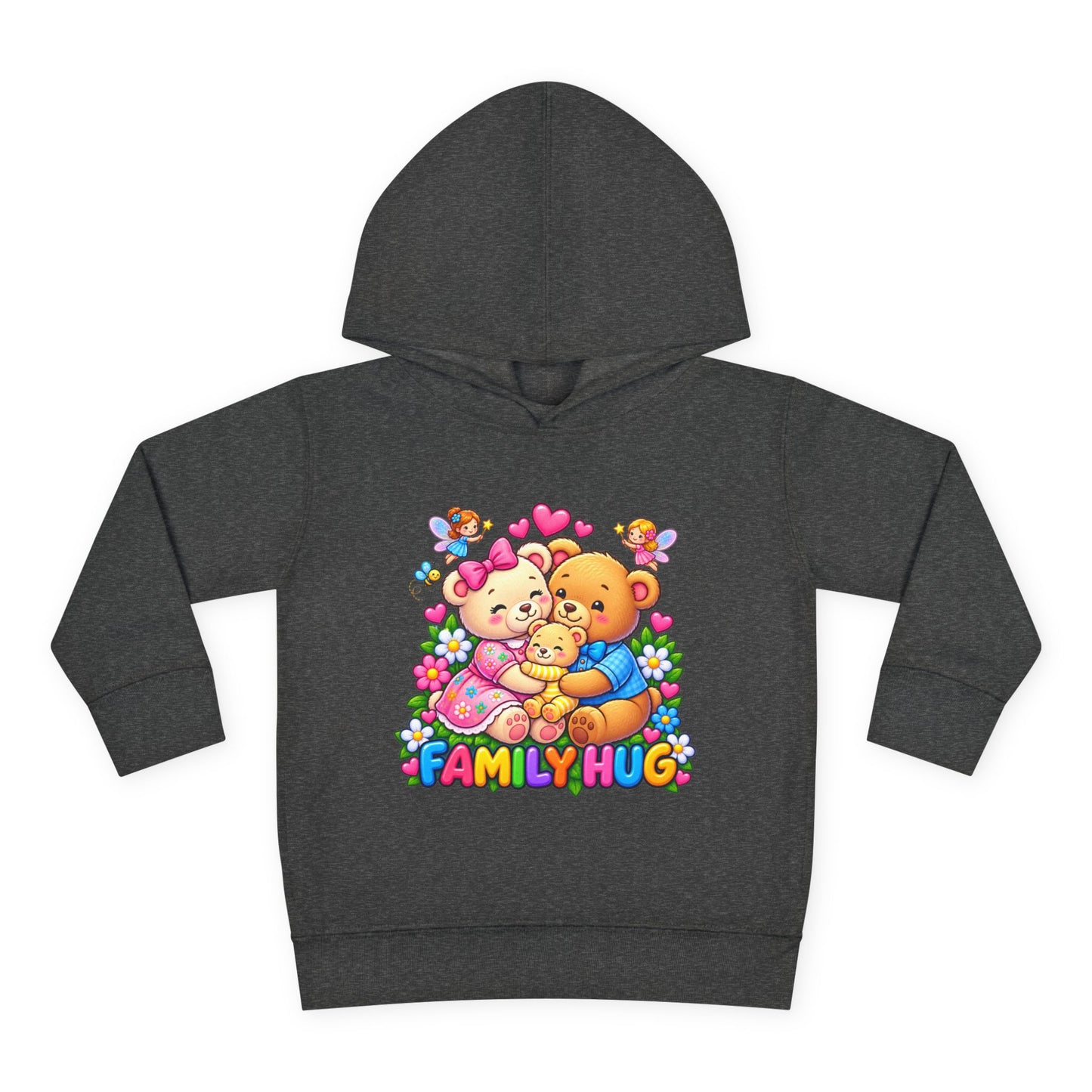 Family Hug Teddy Toddler Pullover Fleece Hoodie