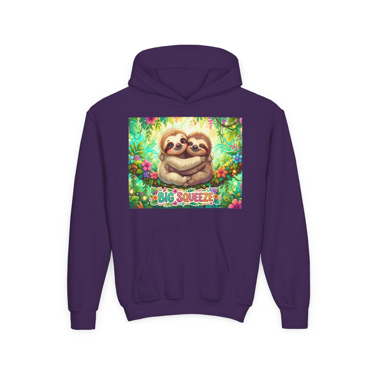 Big Squeeze Sloth Youth Heavy Blend Hooded Sweatshirt