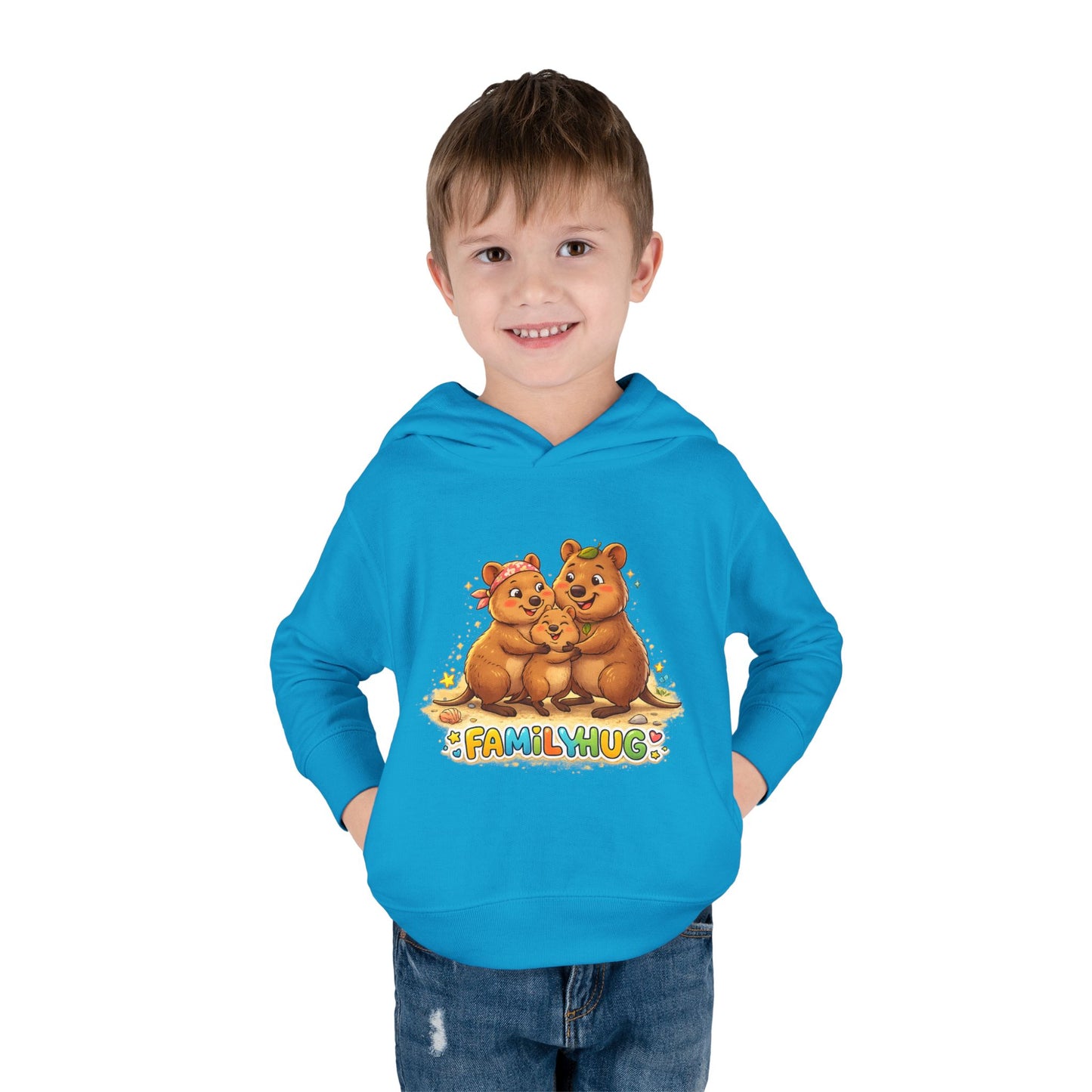 Family Hug Quokka Toddler Pullover Fleece Hoodie
