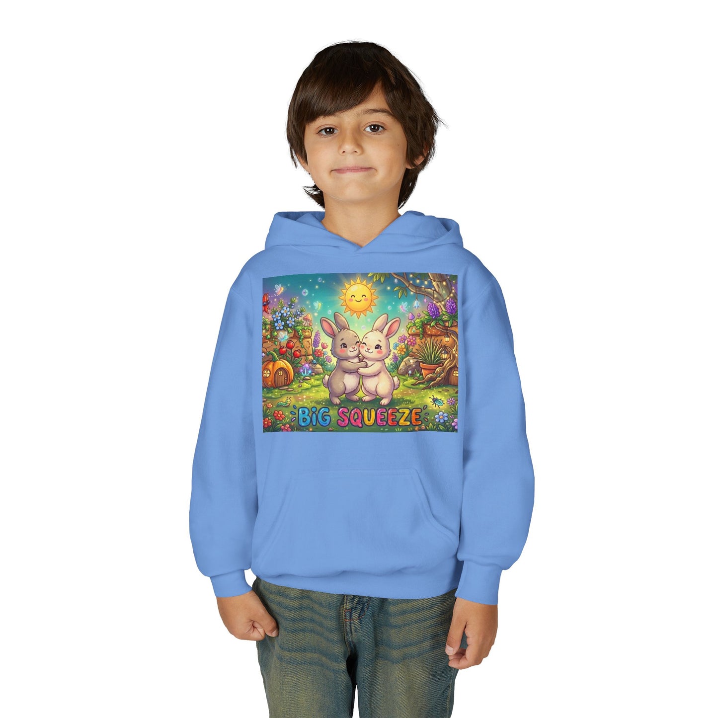 Big Squeeze Bunny Youth Heavy Blend Hooded Sweatshirt
