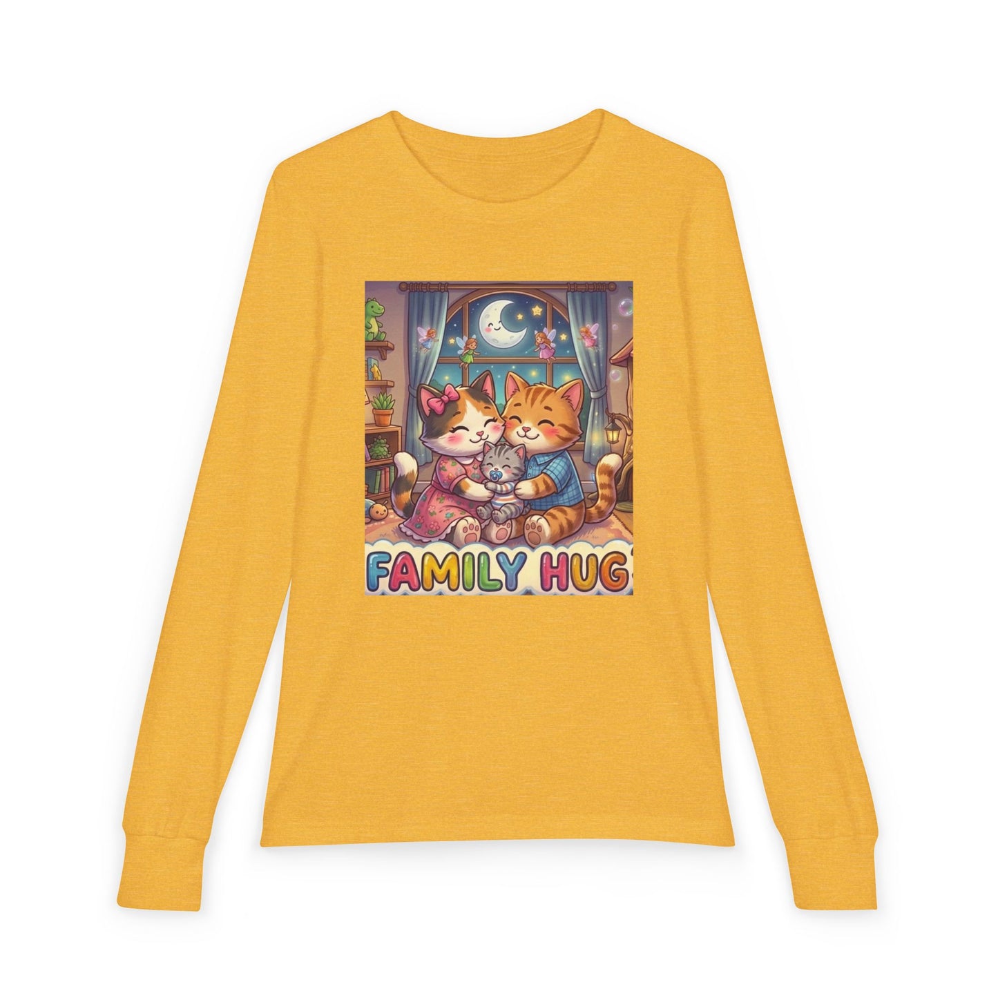 Family Hug Kitten Youth Jersey Long Sleeve Tee