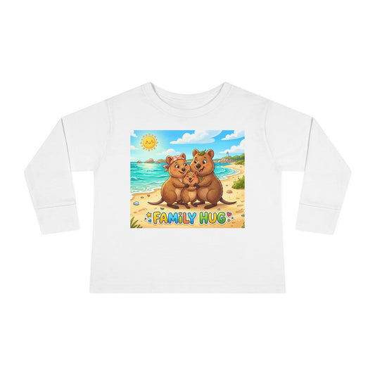 Family Hug Quokka Toddler Long Sleeve Tee