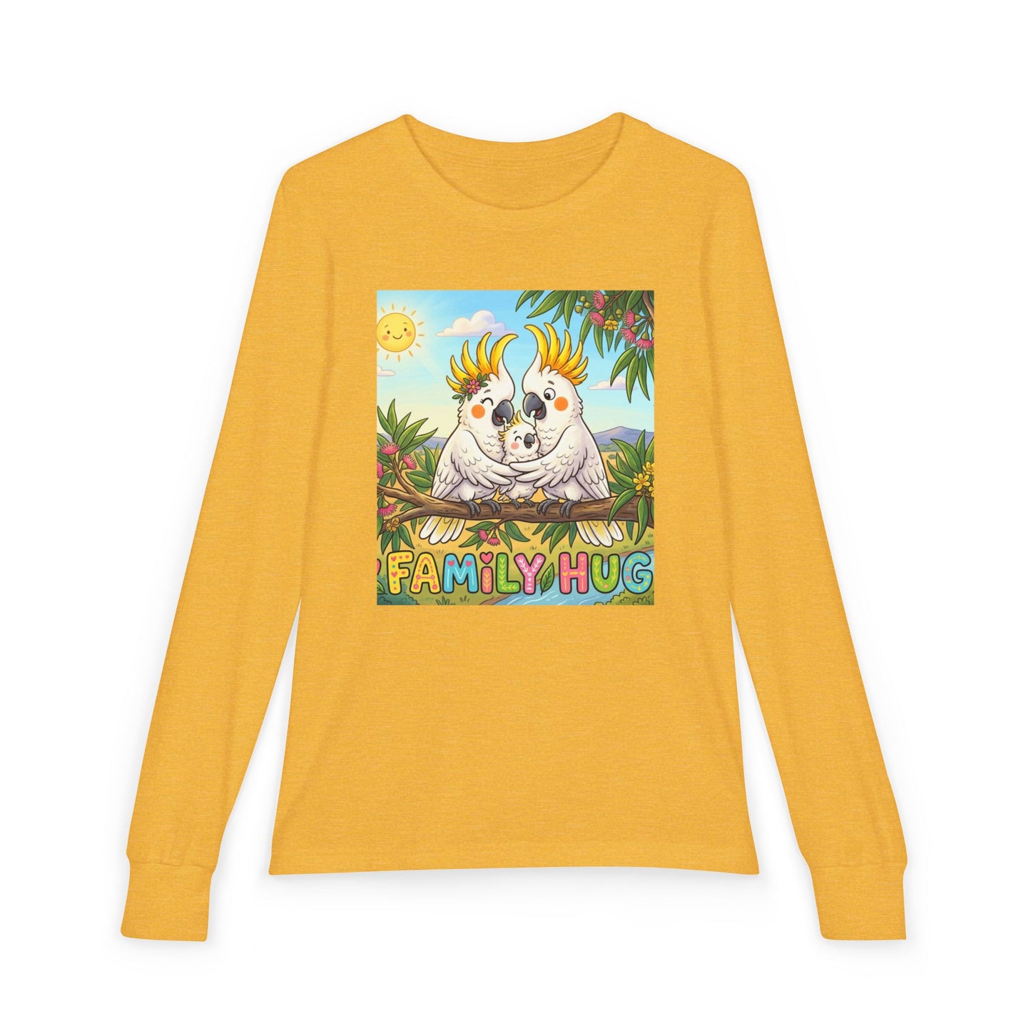Family Hug Cockatoo Youth Jersey Long Sleeve Tee