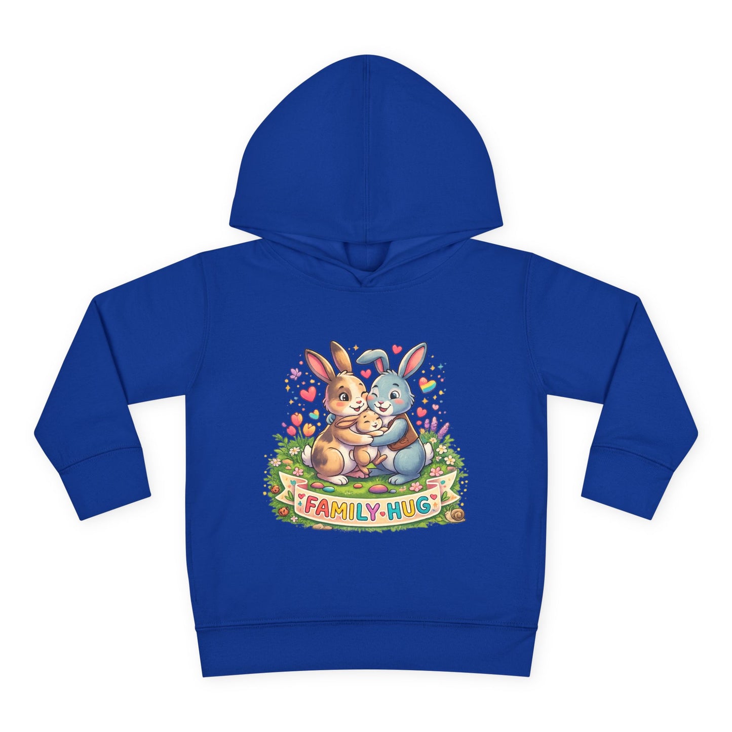 Family Hug Bunny Toddler Pullover Fleece Hoodie
