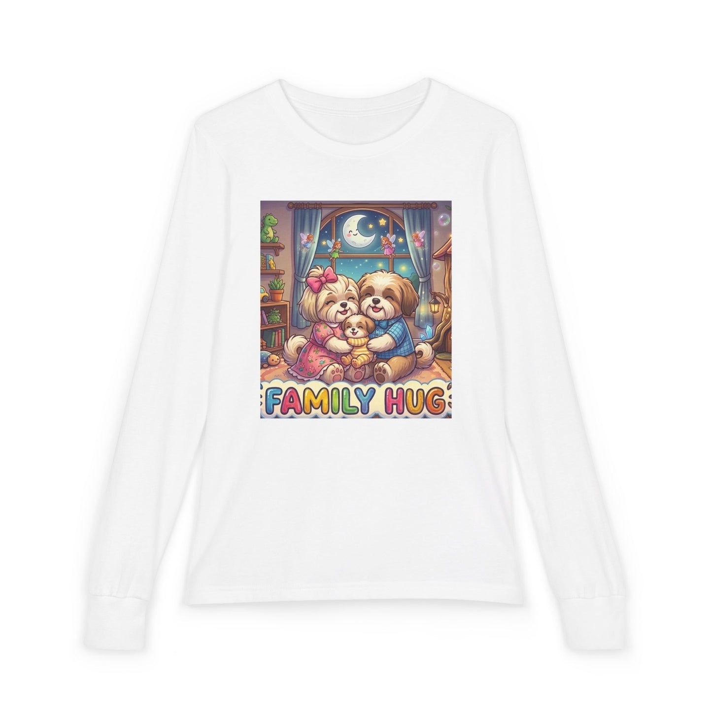Family Hug Shih Tzu Youth Jersey Long Sleeve Tee