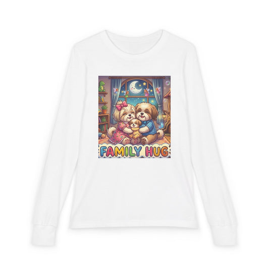 Family Hug Shih Tzu Youth Jersey Long Sleeve Tee