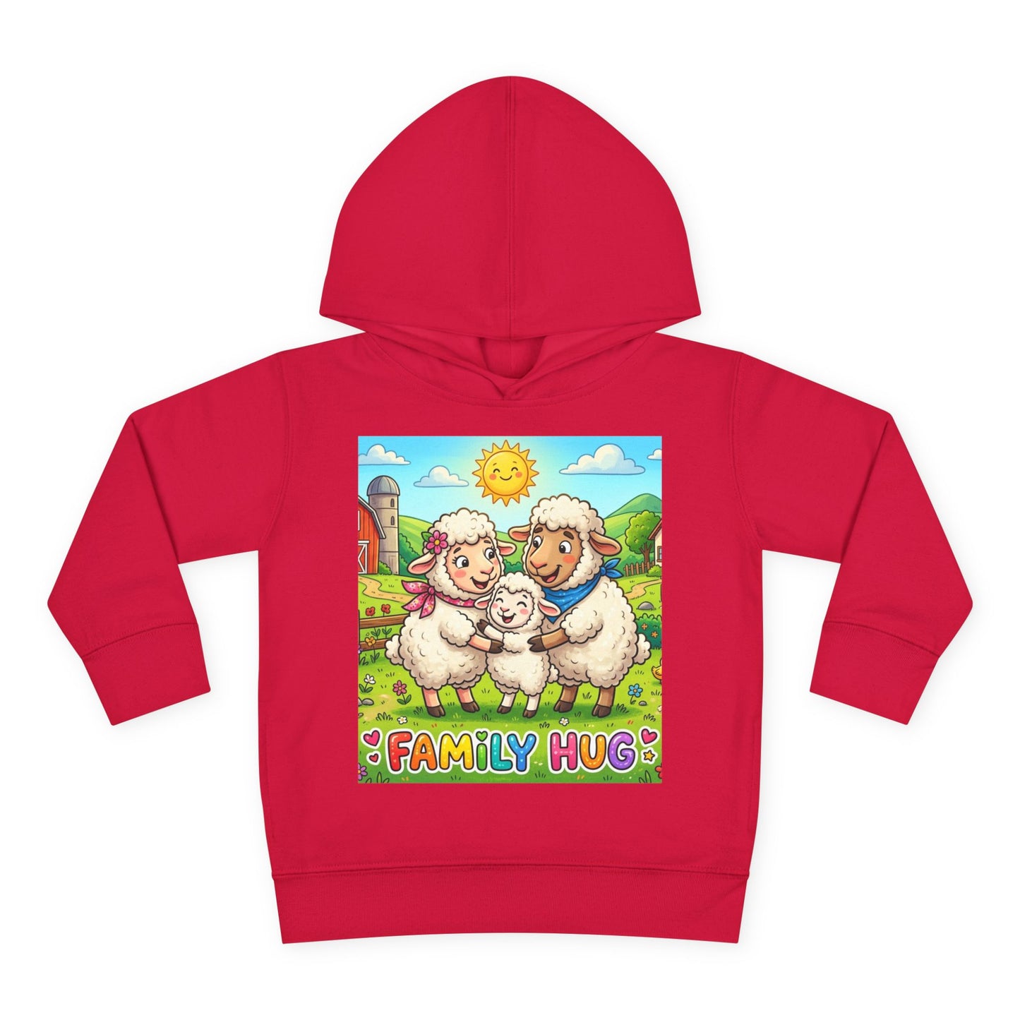 Family Hug Lamb Toddler Pullover Fleece Hoodie