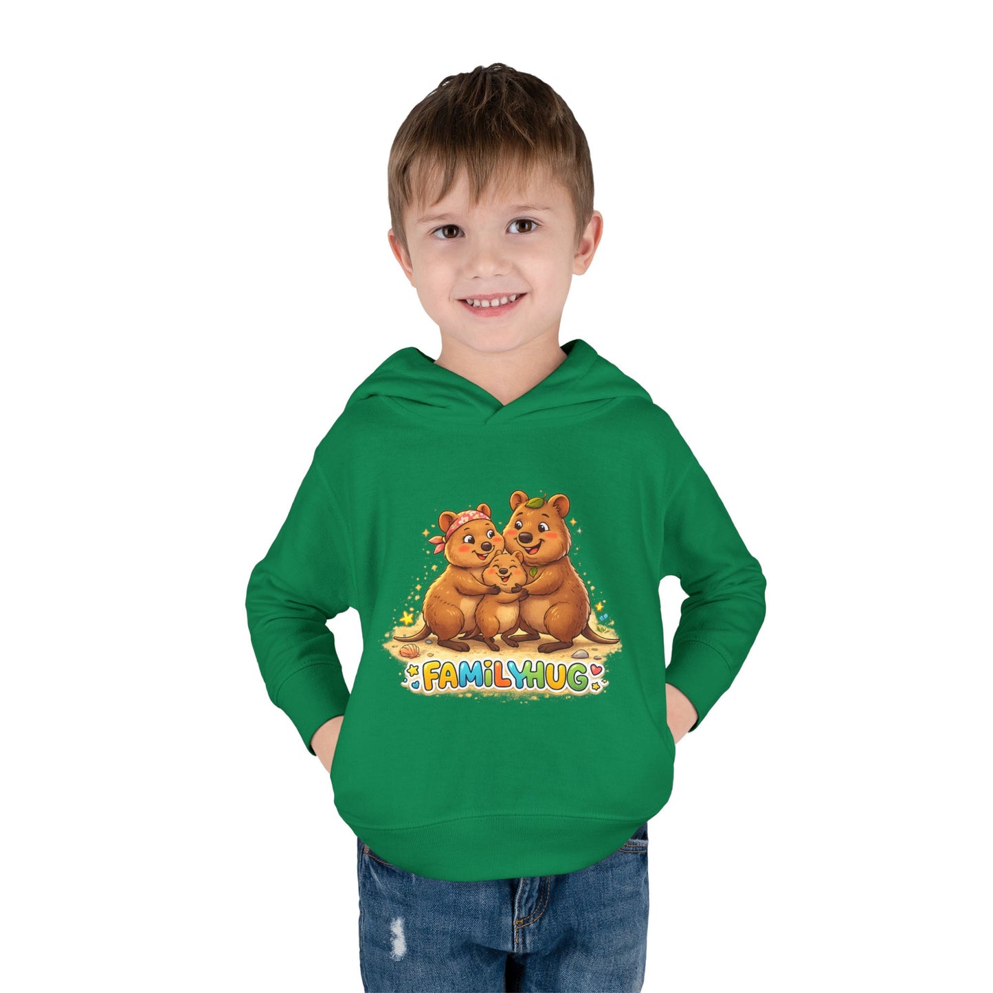 Family Hug Quokka Toddler Pullover Fleece Hoodie