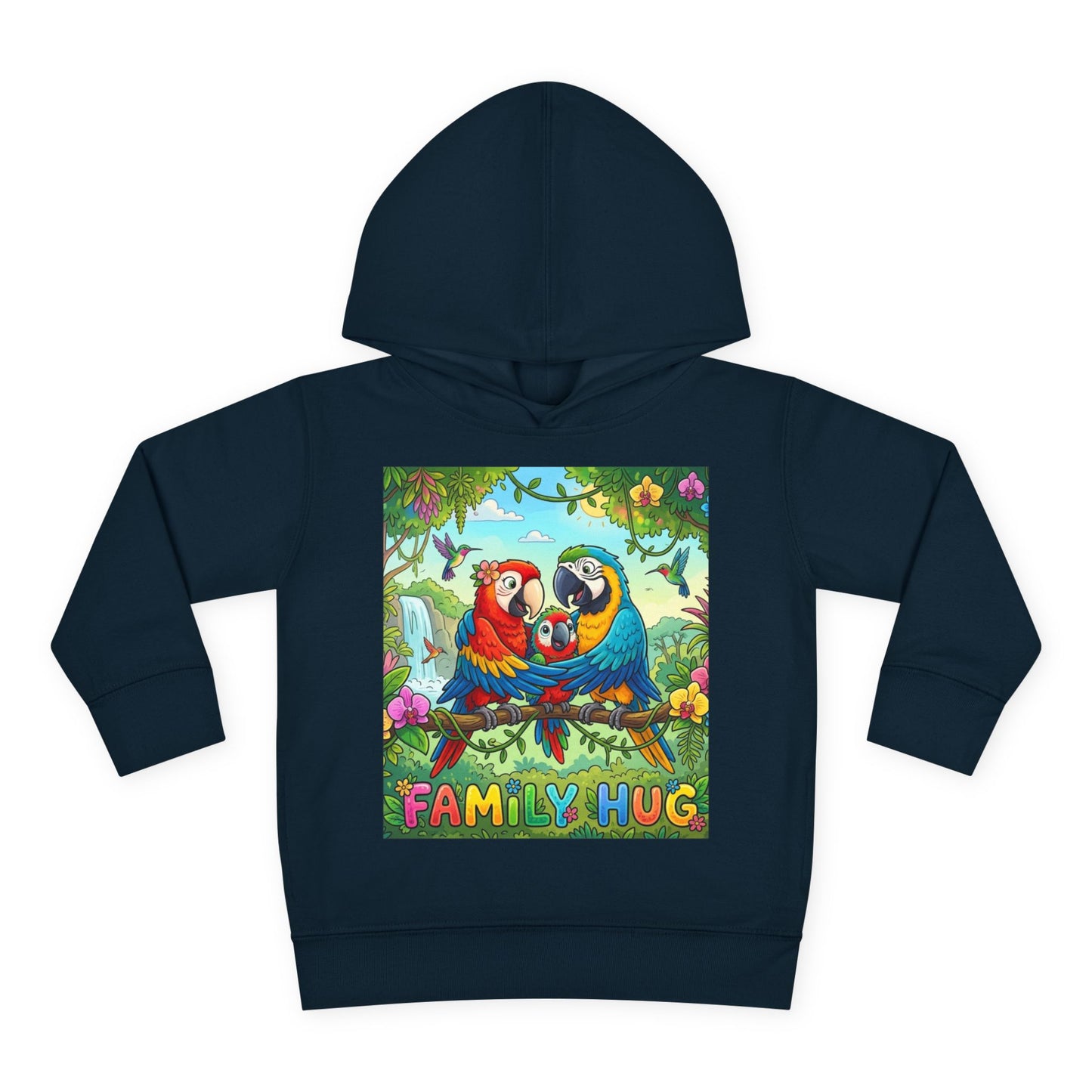 Family Hug Macaw Toddler Pullover Fleece Hoodie