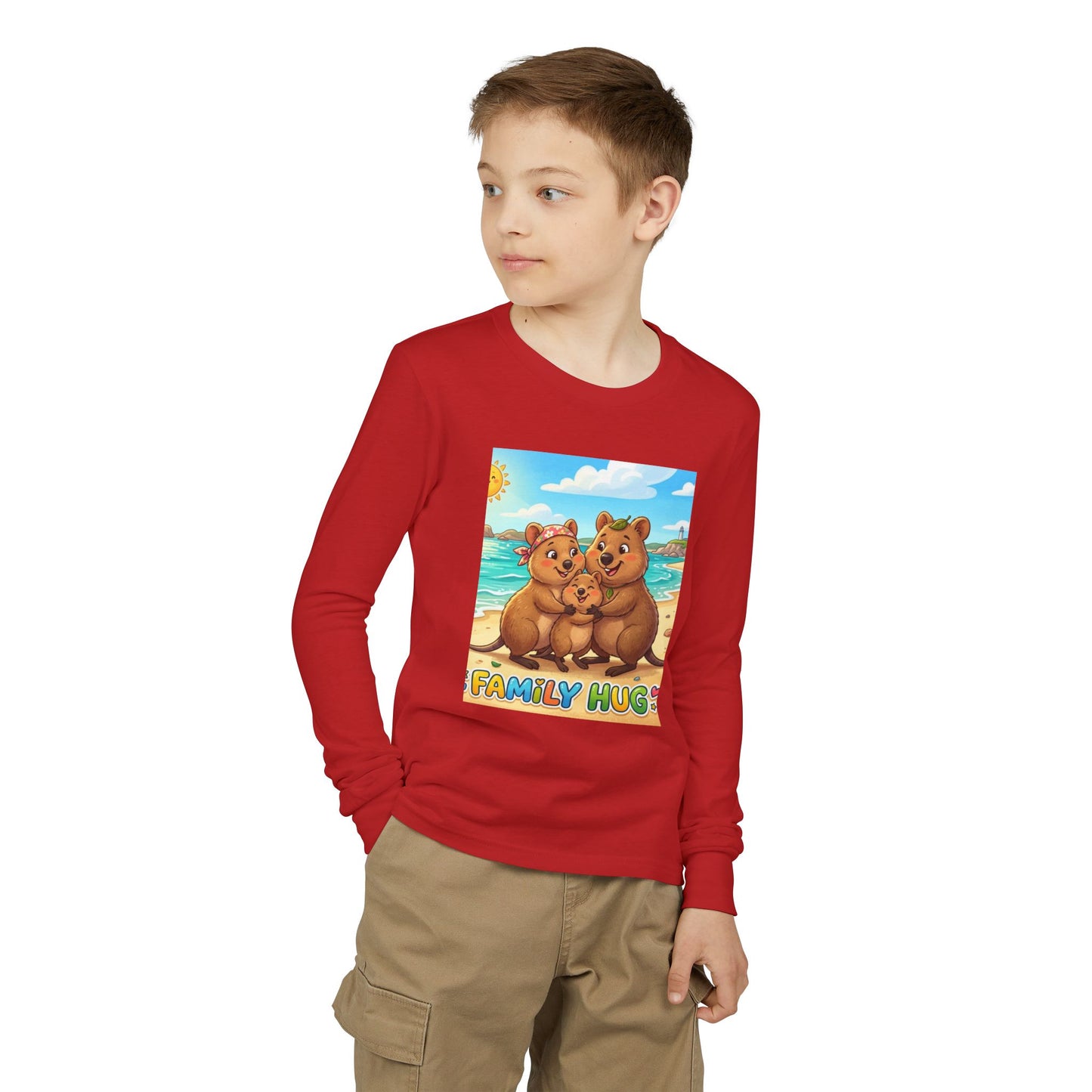 Family Hug Quokka Youth Jersey Long Sleeve Tee