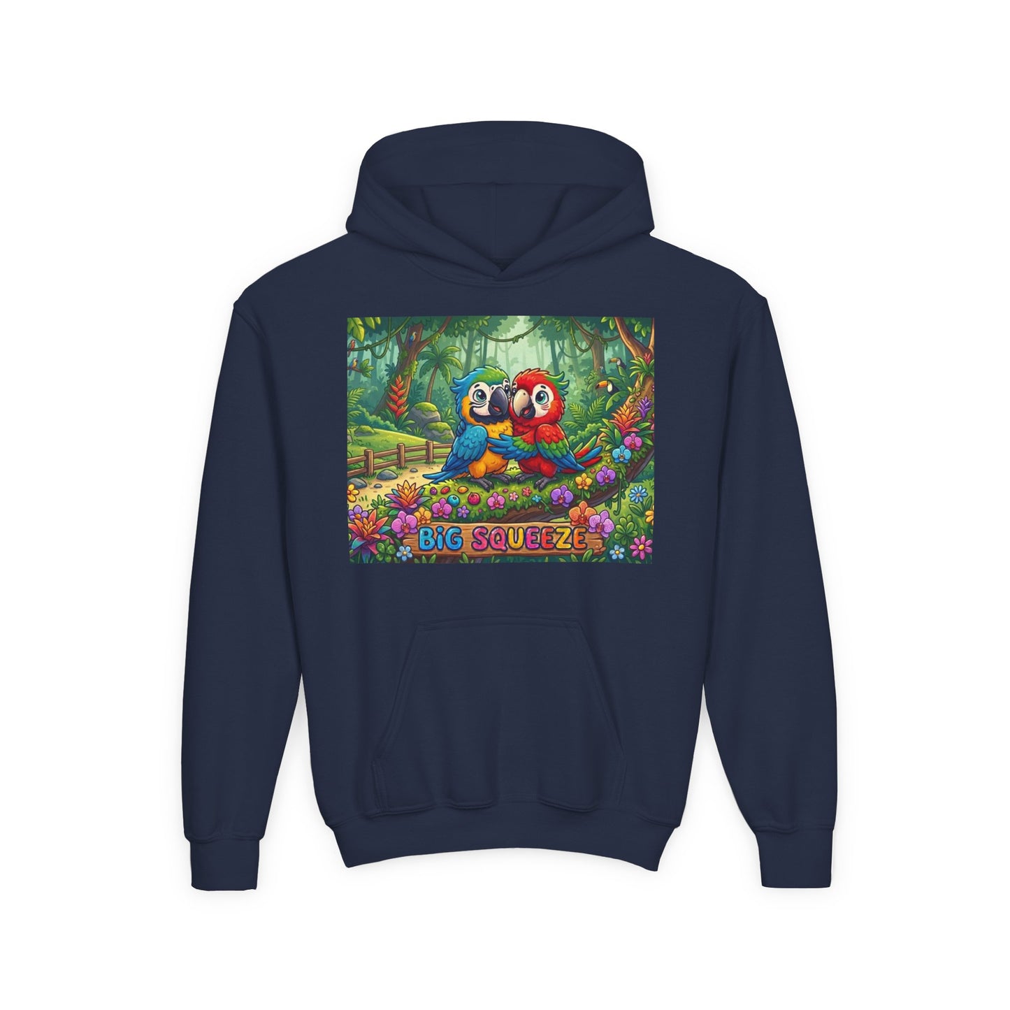 Big Squeeze Macaw Youth Heavy Blend Hooded Sweatshirt