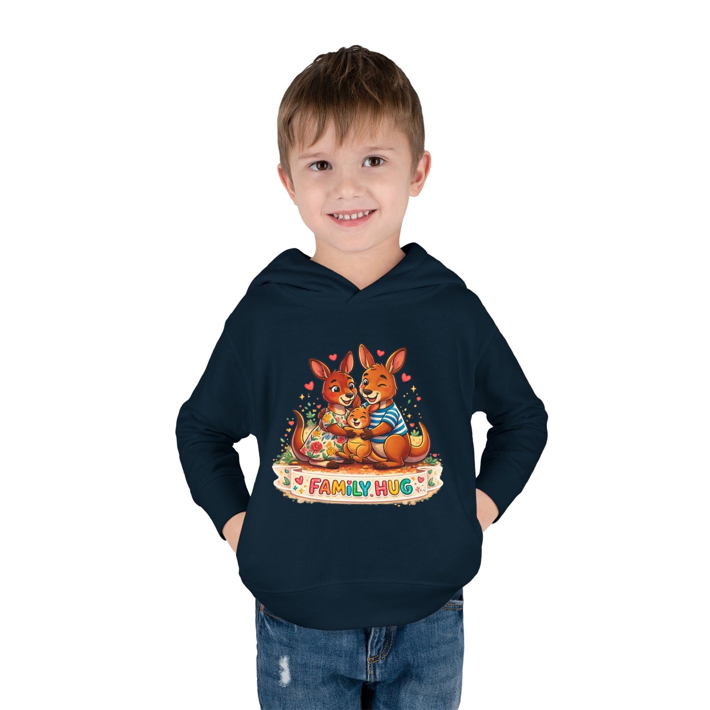 Family Hug Kangaroo Toddler Pullover Fleece Hoodie